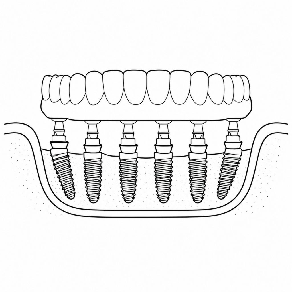 Implantes dentales All on 6